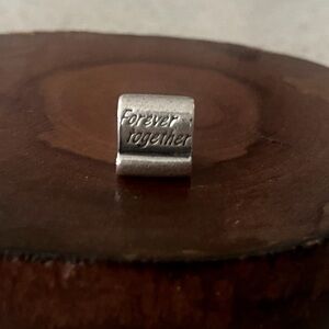 Authentic Pandora FOREVER TOGETHER scroll silver charm